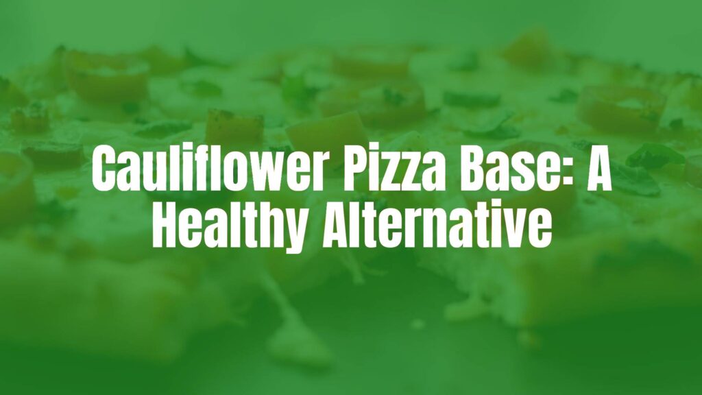 Golden brown cauliflower pizza base with melted cheese and fresh toppings, healthy food, gluten-free, low-carb, realistic.