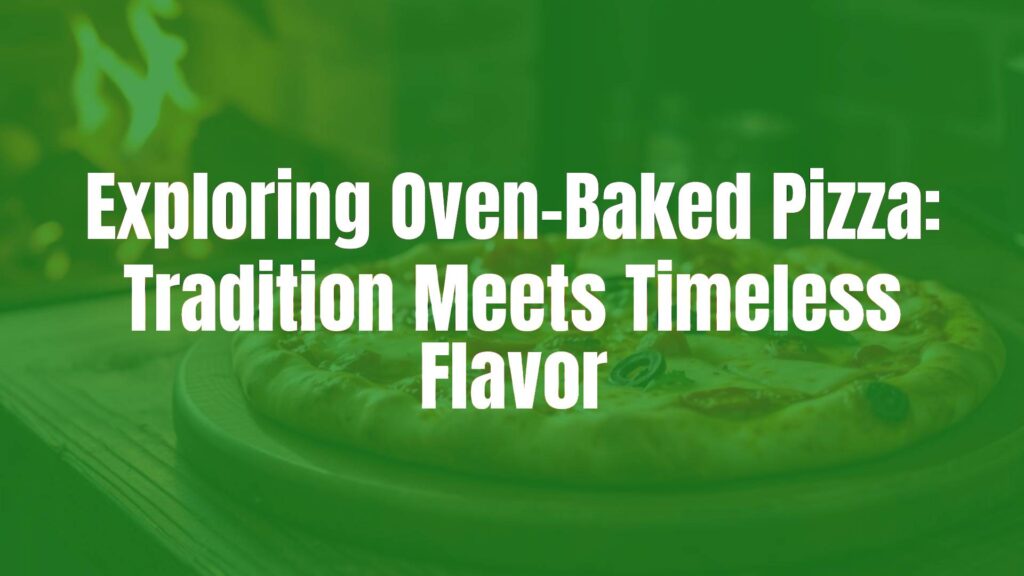 A delicious oven-baked pizza with golden crust, melted cheese, and fresh toppings, traditional Italian style, rustic wooden table, warm cozy lighting, realistic.