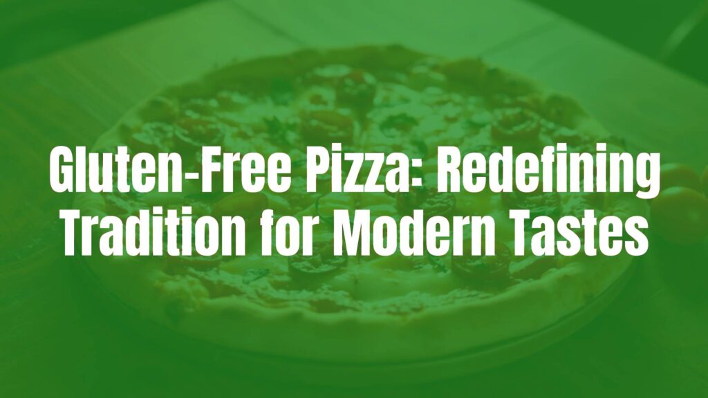 Delicious gluten-free pizza with crispy crust, topped with melted cheese and fresh ingredients, rustic wooden table, warm inviting lighting, realistic.