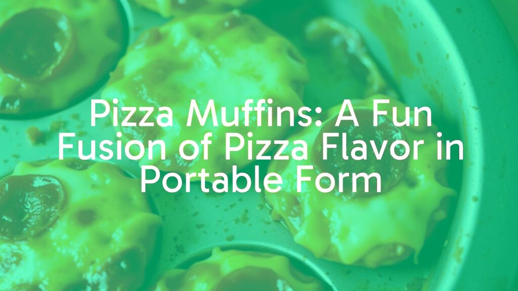 Delicious pizza muffins with melted cheese, pepperoni, and tomato sauce, baked in a muffin tin, golden brown, warm and inviting, food photography style.