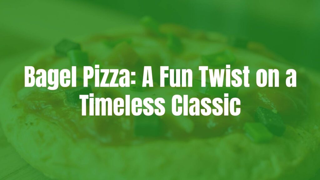 A delicious bagel pizza with melted cheese and tomato sauce, toasted bagel base, vibrant toppings, close-up, warm lighting, appetizing, realistic.