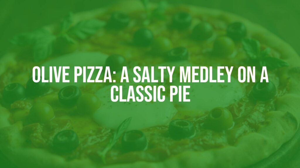 Delicious olive pizza with green and black olives on a crispy crust, melted mozzarella cheese, Mediterranean style, vibrant colors, food photography.