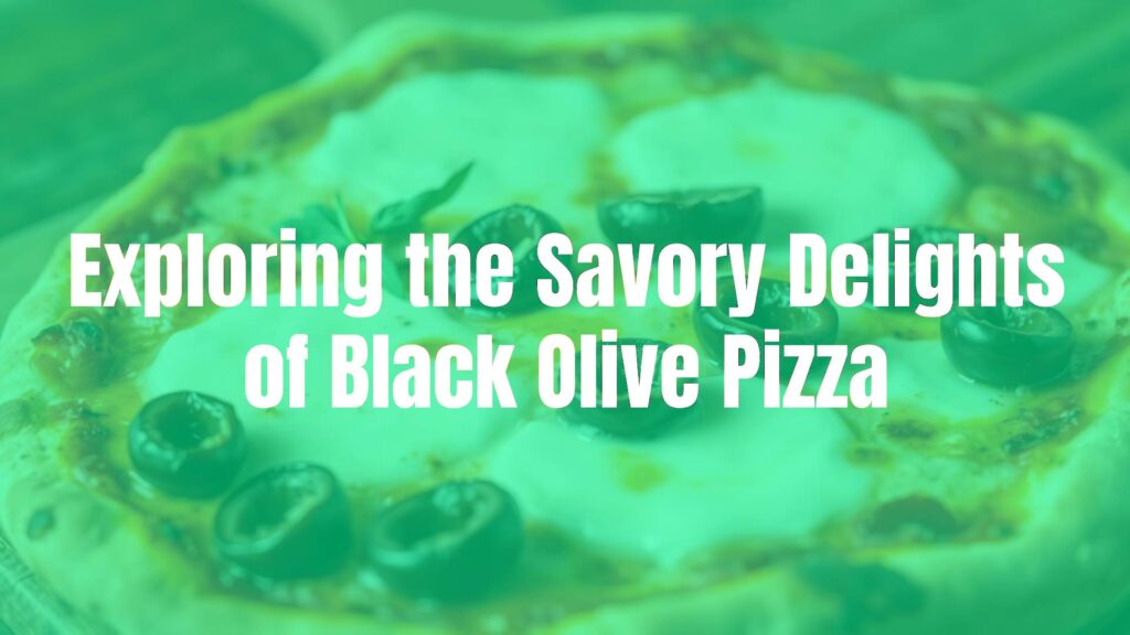 A freshly baked black olive pizza, close-up, with melted mozzarella cheese and sliced Kalamata olives, golden crust, rustic wooden background, warm lighting, realistic.