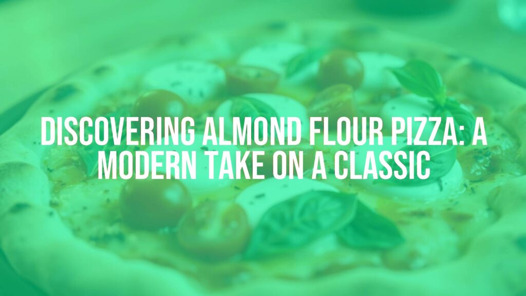 Delicious almond flour pizza with a crispy, thin crust topped with fresh mozzarella, cherry tomatoes, and basil, stylish presentation, warm lighting, realistic.